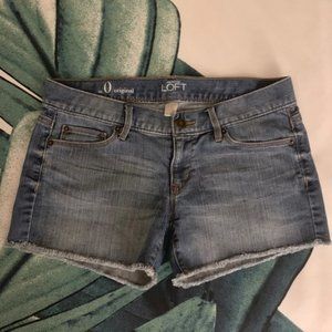 LOFT Denim Cutoff Shorts, Size 0